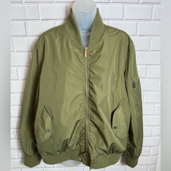 French Connection Olive green bomber jacket/size XL - Picture 1 of 12